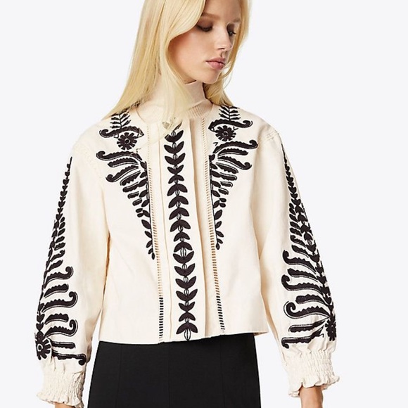 Tory Burch Jackets & Blazers - Tory Burch NWT embroidered/beaded jacket size 14